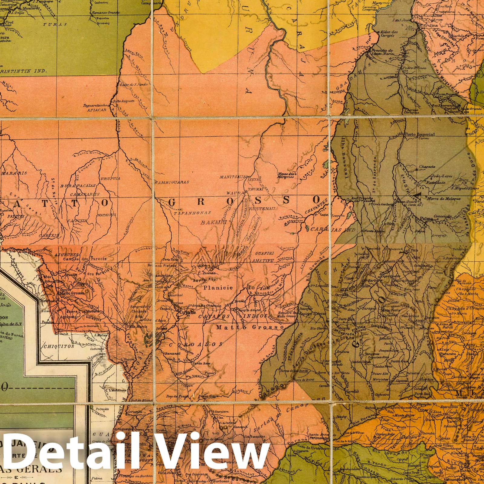Brazil with Rio Grande do Sul, 1891 - Historical Map Reproduction