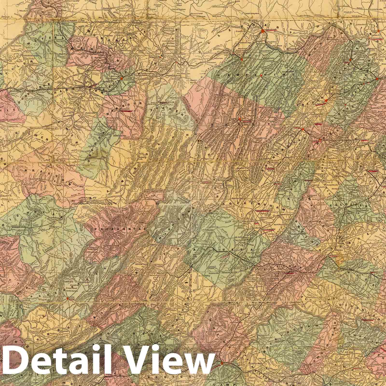Civil War: Virginia - Military Map, 1862 - Historical Map Print