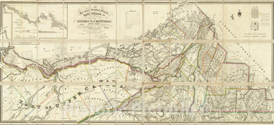 Montreal District and Upper Canada with Rideau Canal - Survey Map, 1831
