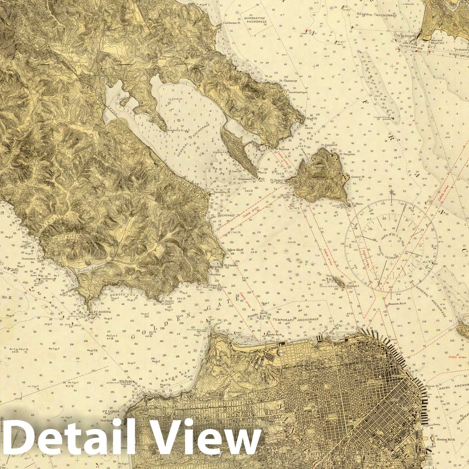 San Francisco Entrance, California - Nautical Chart, 1926