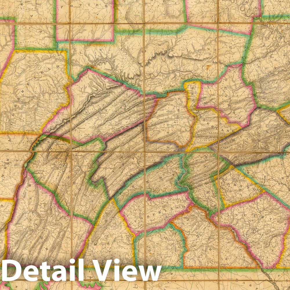 Historic Map : Map of Pennsylvania, 1826 - Vintage Wall Art