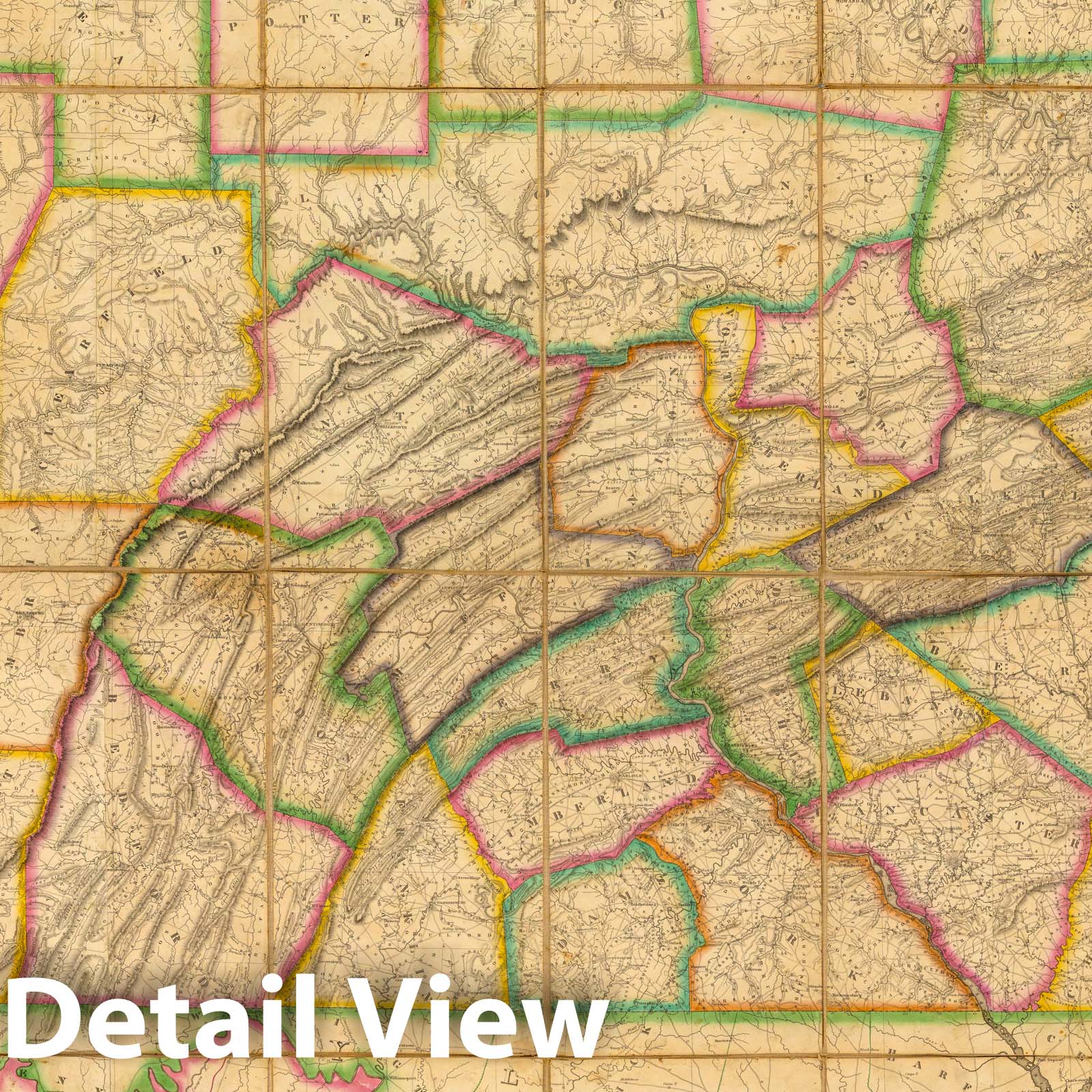 Pennsylvania 1826 Historical Map Print by John Melish