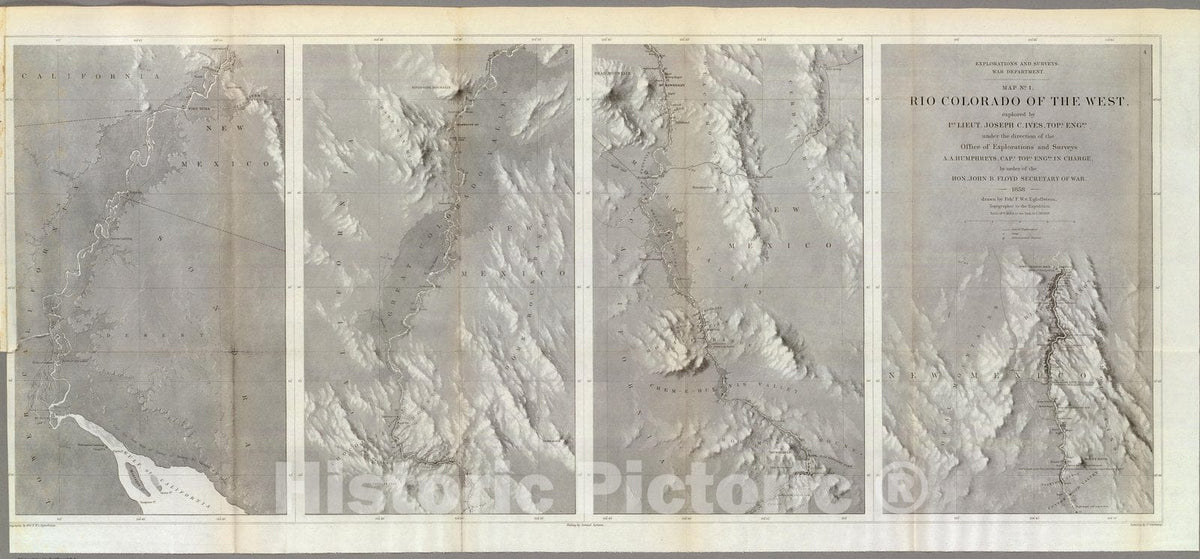 Historic Map : Exploration Book, Rio Colorado of the West. 1858 v1