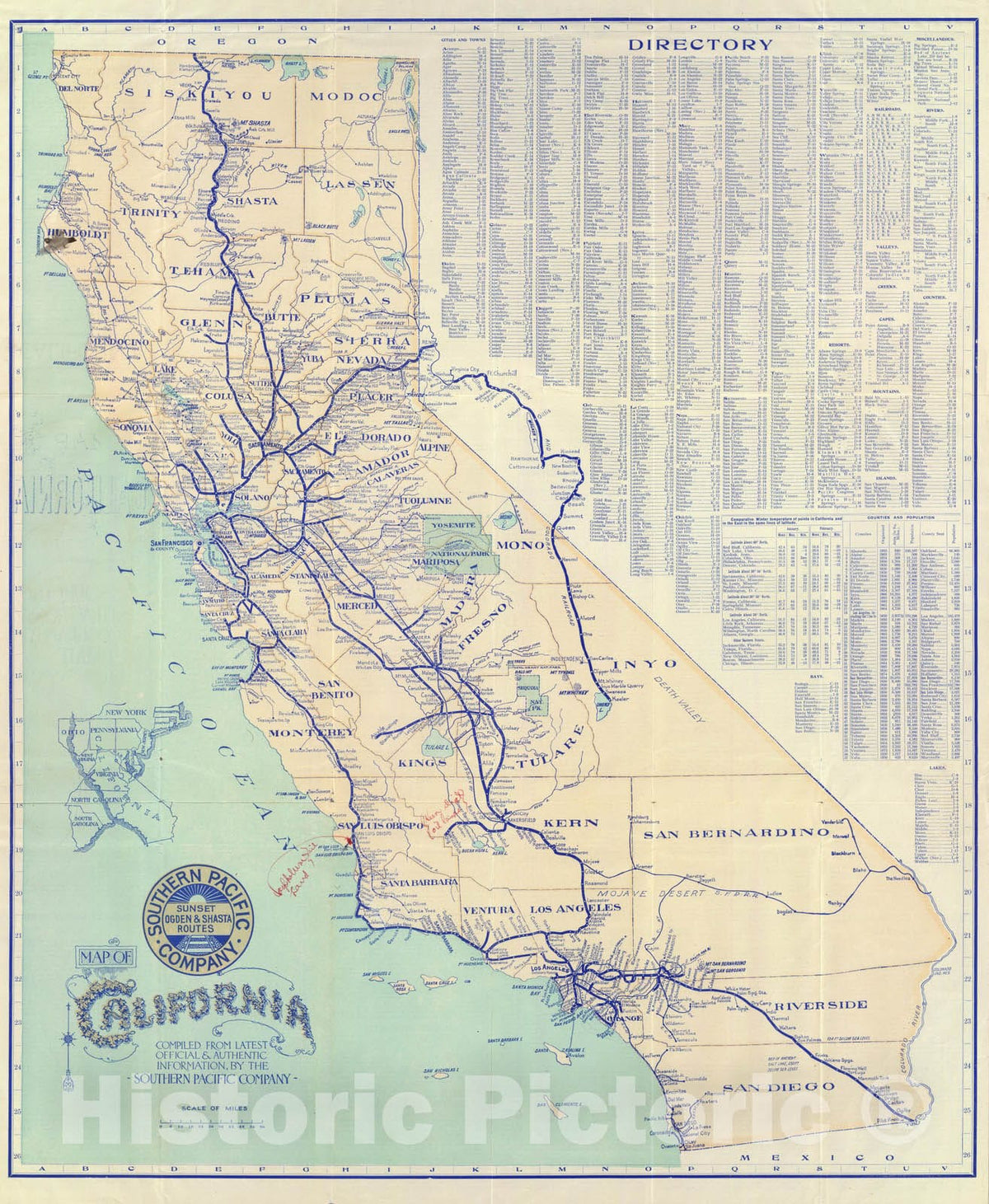 Historic Map : Map of California, 1901 - Vintage Wall Art