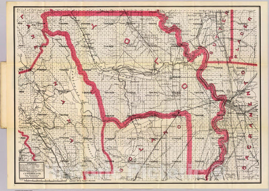 Yolo County, California - Railroad Map, 1914