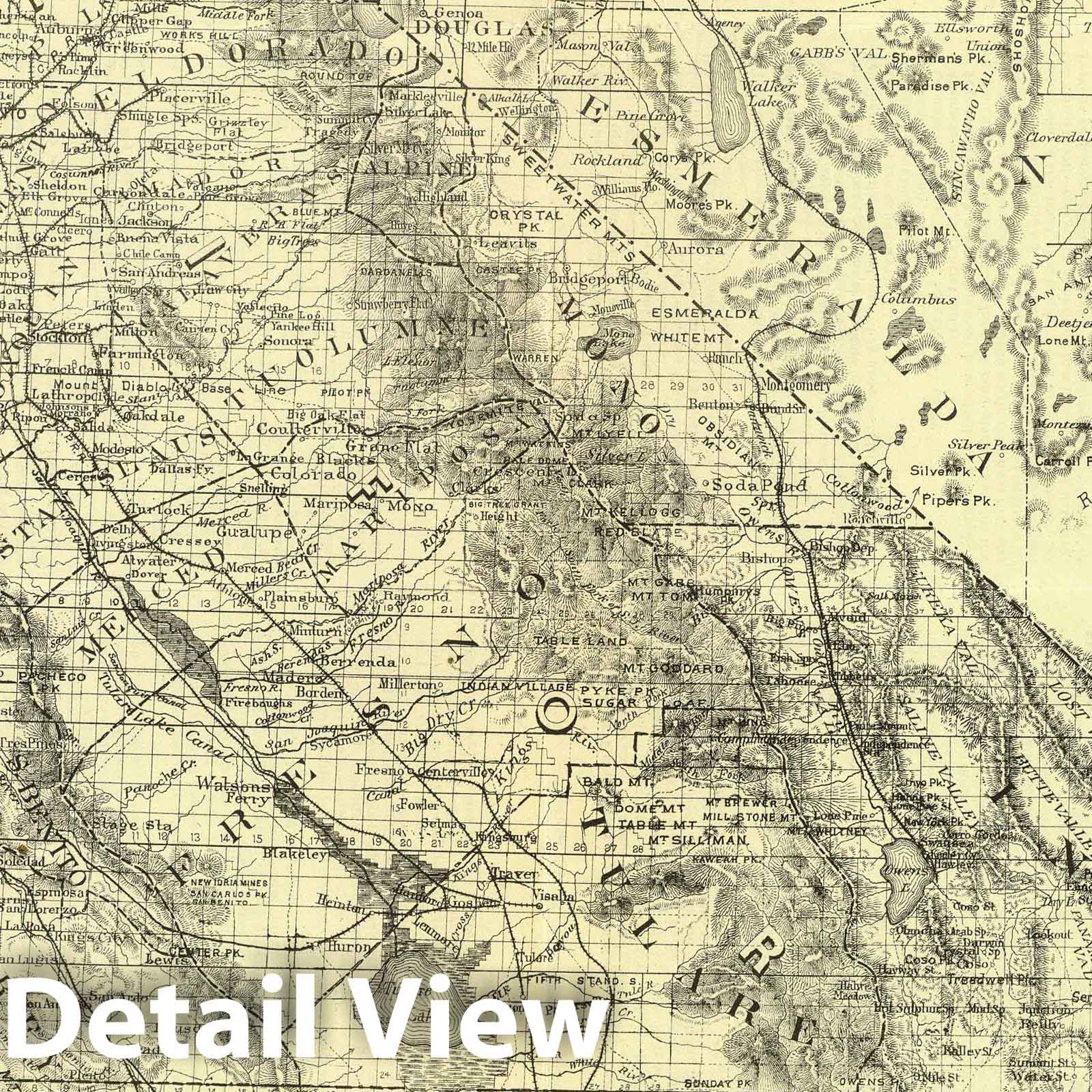 Historic Map : California. 1886 - Vintage Wall Art