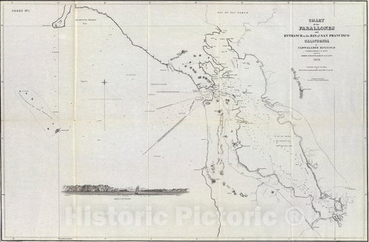 Farallones and San Francisco Bay - Nautical Chart, 1852