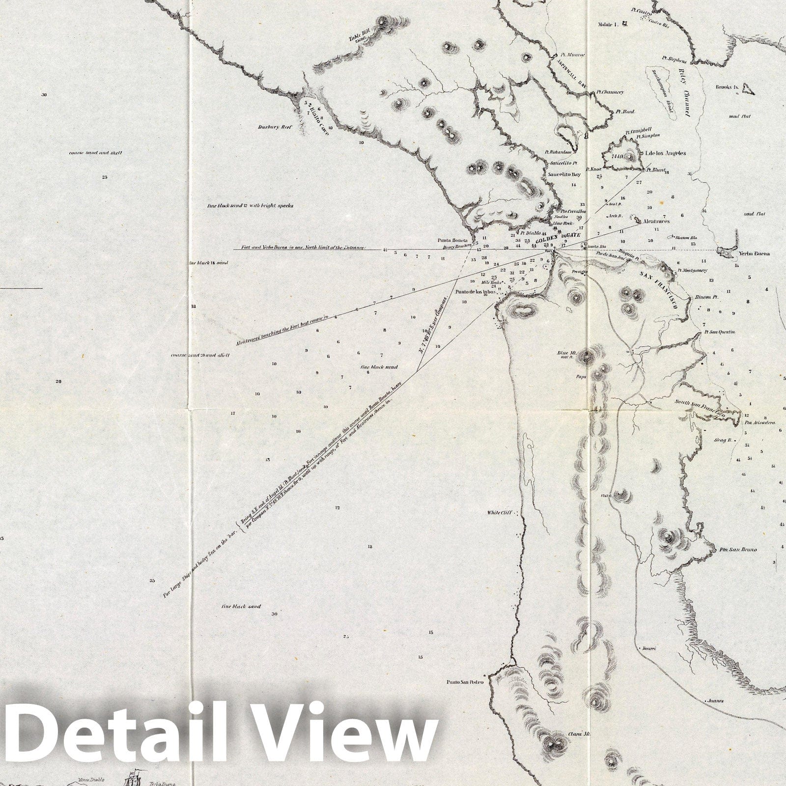 Farallones and San Francisco Bay - Nautical Chart, 1852