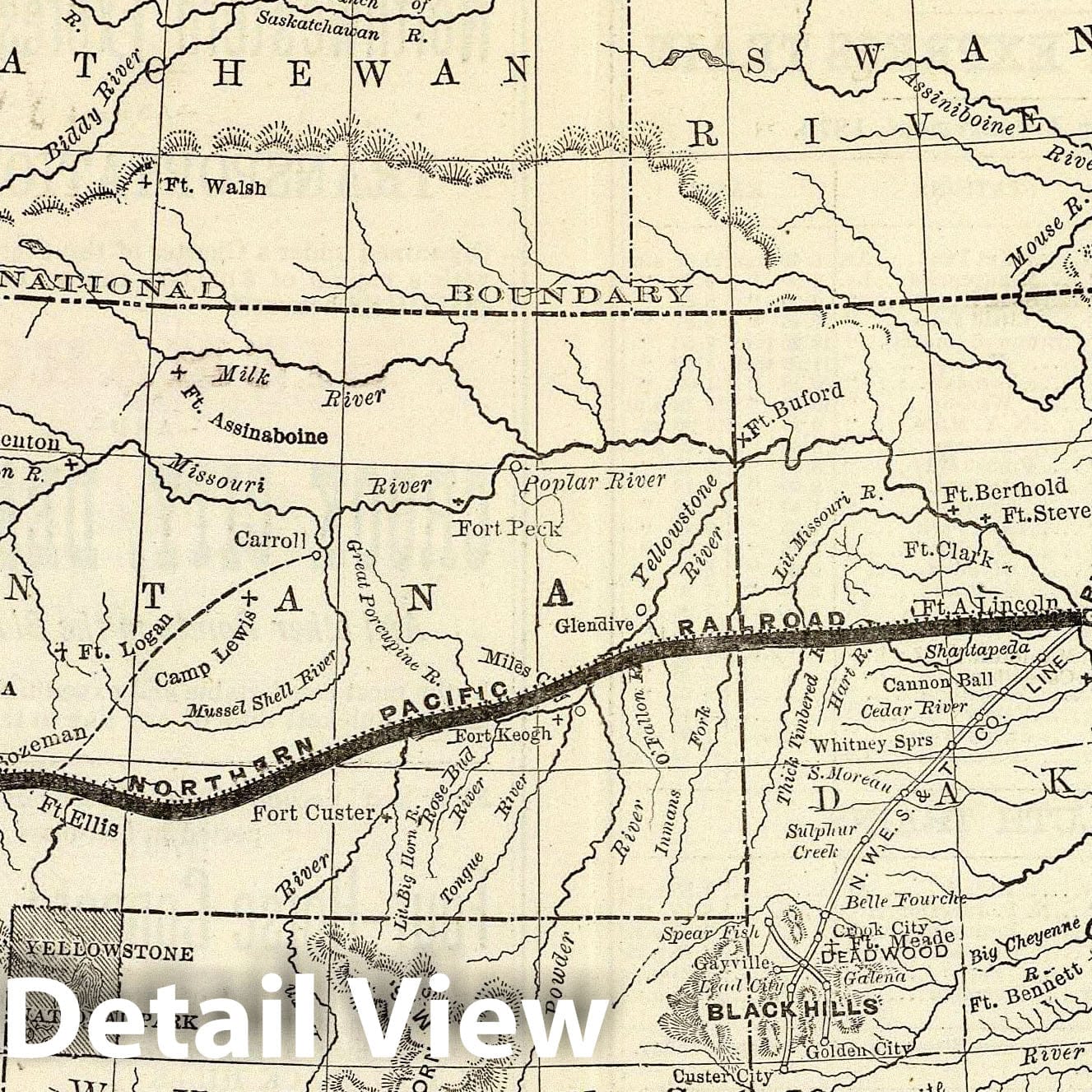 Historic Map : Map of the Northern Pacific Railroad and connections., 1879, Vintage Wall Decor