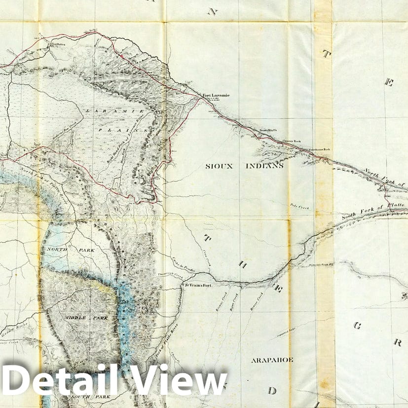 Fort Leavenworth to the Great Salt Lake, Utah - Route Map, 1852