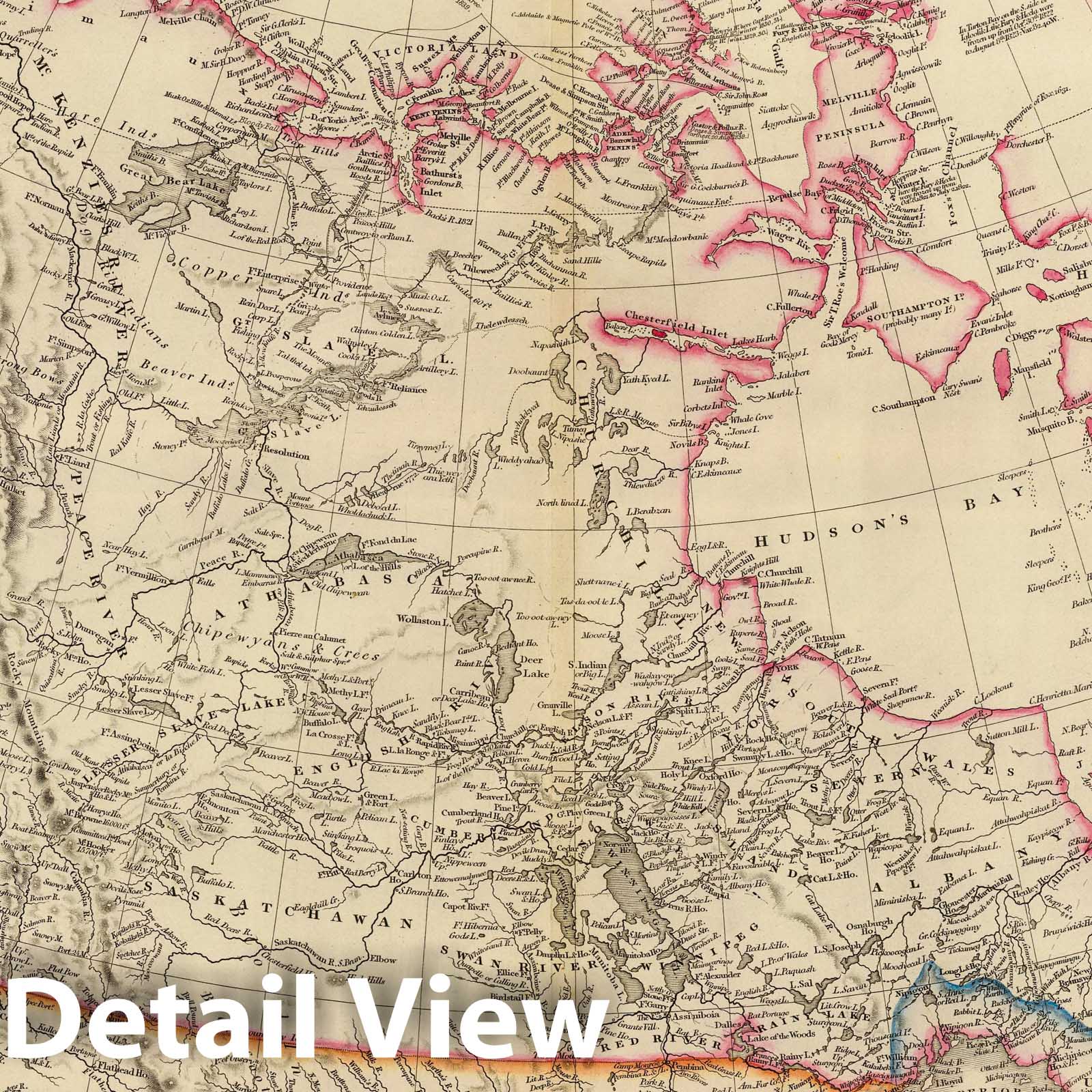 British North America - Boundary Map, 1846 - Historical Map Print