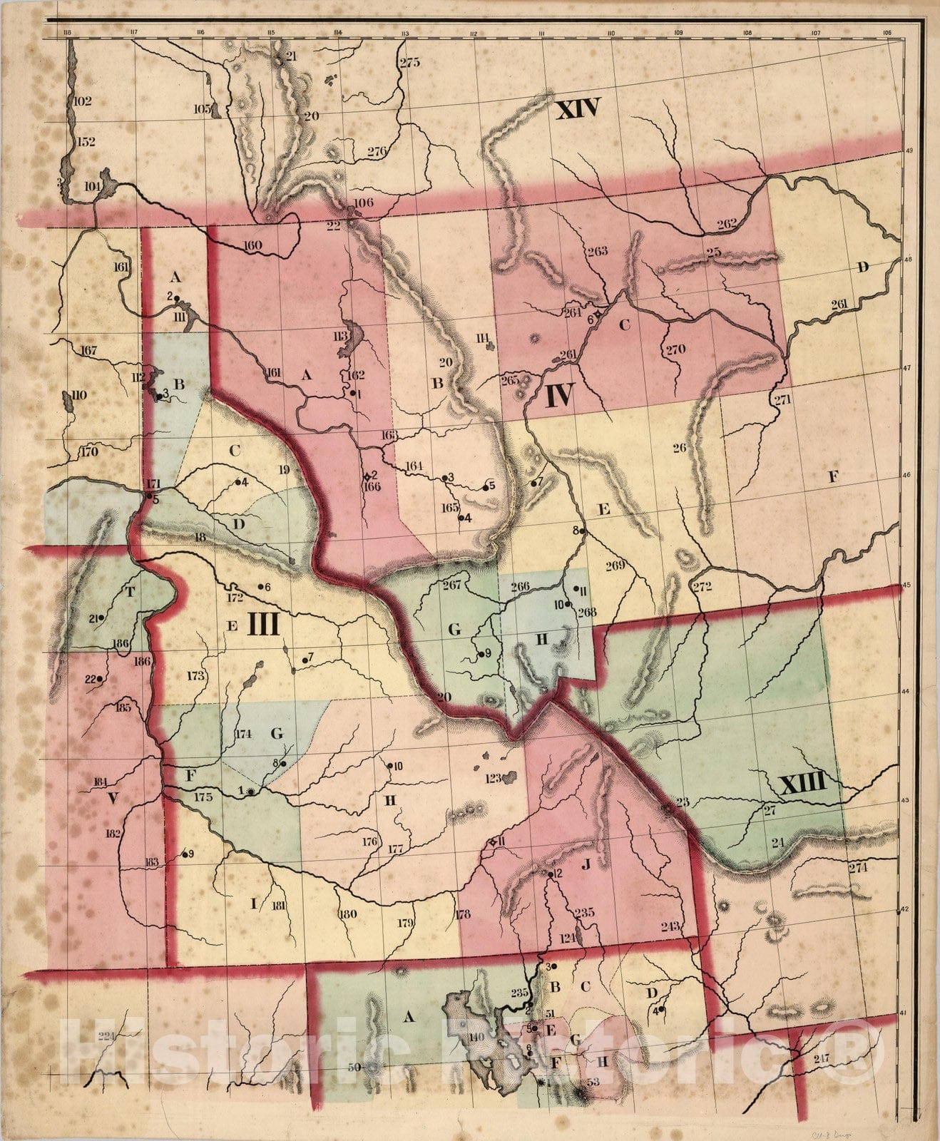 Historic Map : NE Sheet: The Pacific States 1866 - Vintage Wall Art