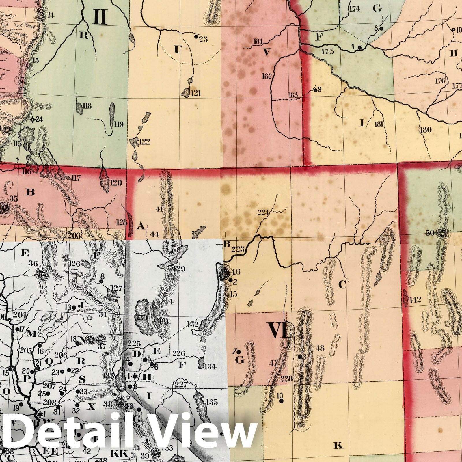 Pacific States, 1866 - Historical Map Print