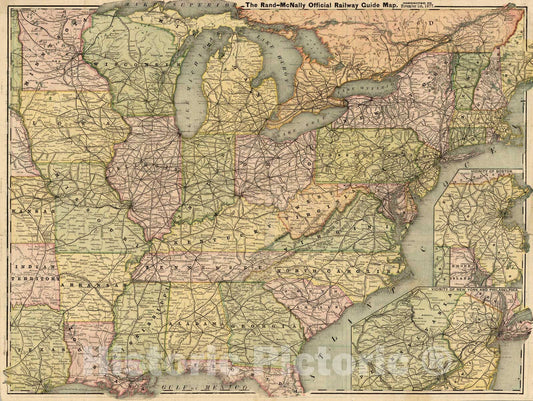 Historic Map : Rand-McNally official Railway Guide Map, 1877 v1