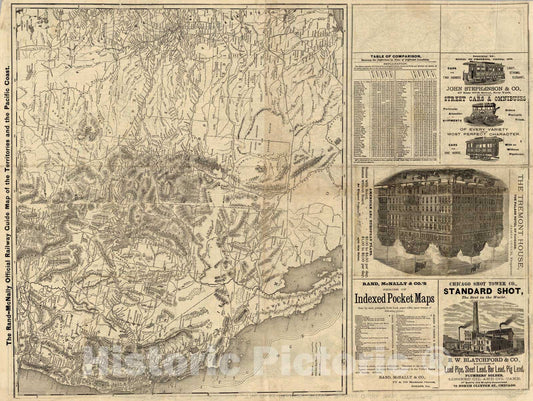 Historic Map : Rand-McNally official Railway Guide Map, 1877 v2