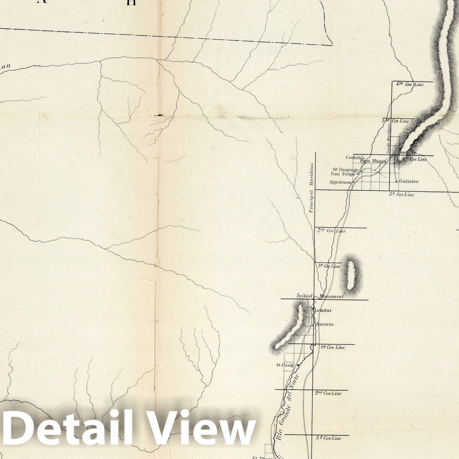 New Mexico Public Surveys, 1857 - Historical Map Reproduction