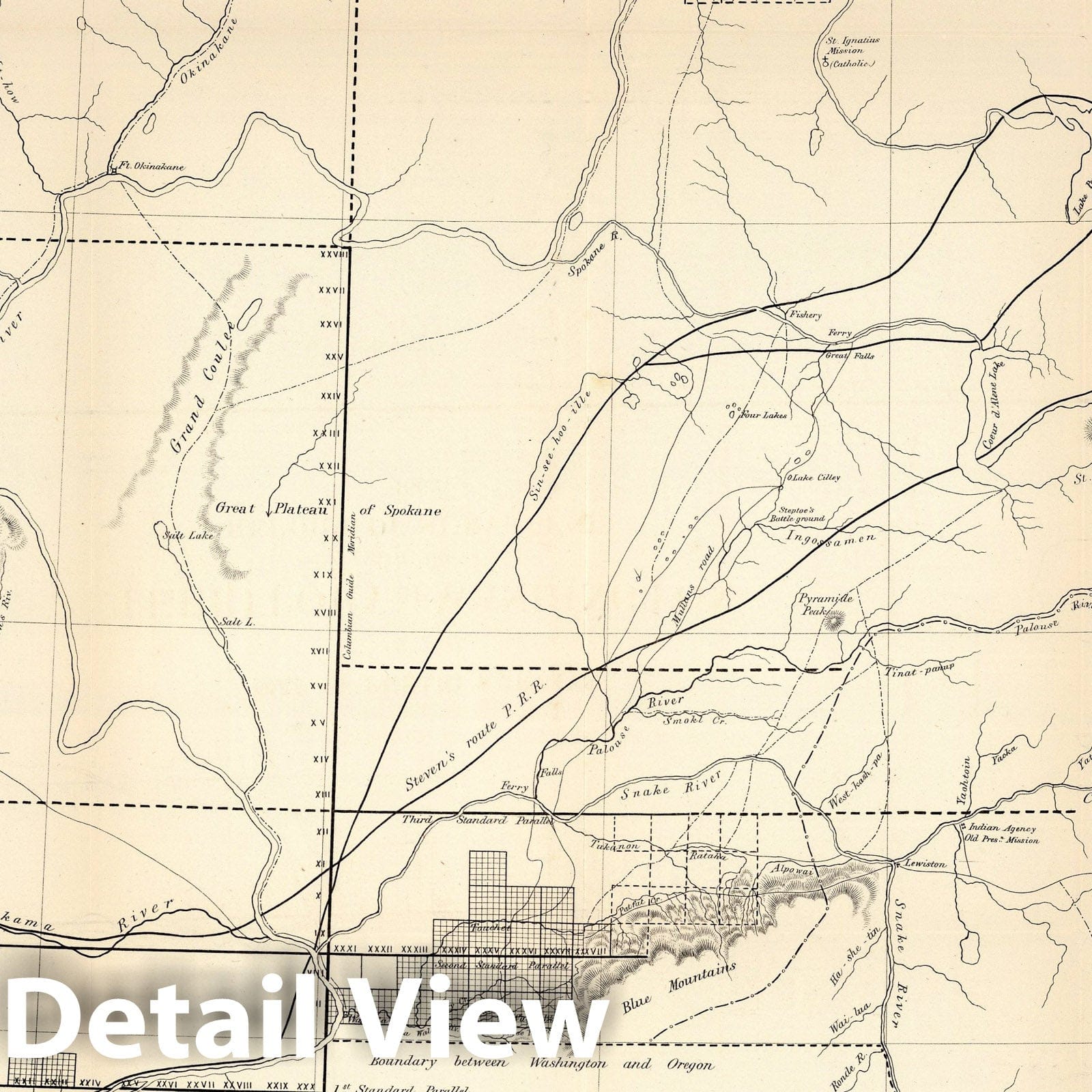 Washington Territory - Survey Map, 1862 - Historical Map Print