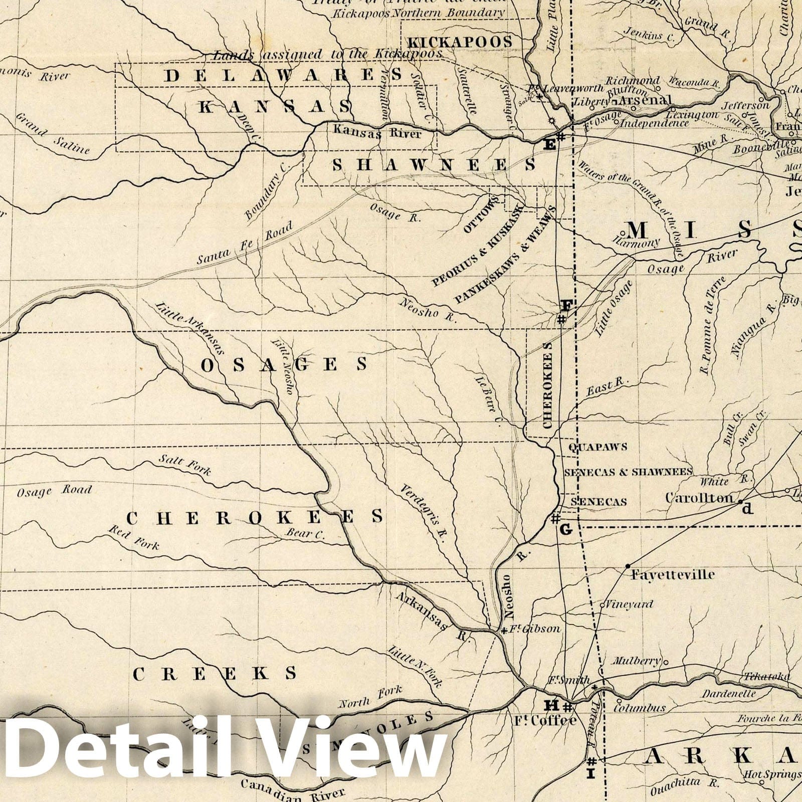 Western and North-Western United States Defensive Plan, 1837 - Historical Map Print