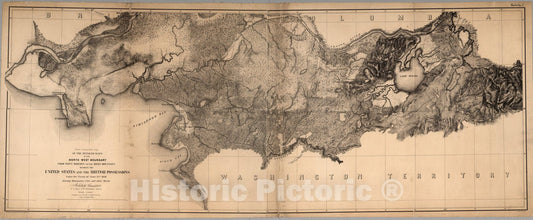 Historic Wall Map : Sheet No. 7. (Title Sheet) Photo-Lithographic Copy of The Detailed Maps of The North West Boundary, 1866 - Vintage Wall Art