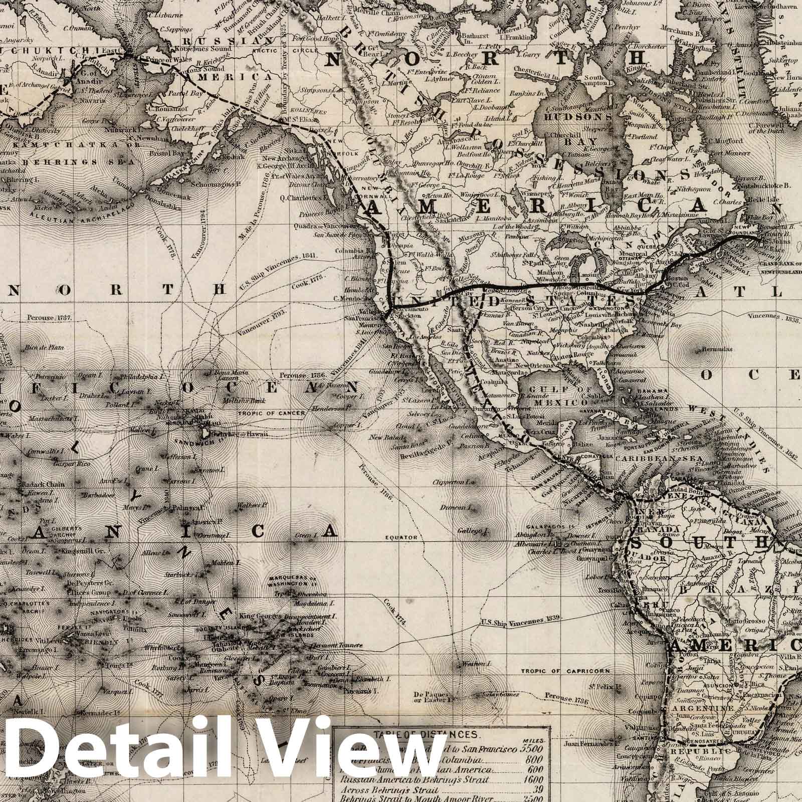 Overland Telegraph: Bering Strait to Europe - Route Map, 1864