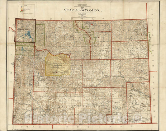 Historic Map : Map of The State of Wyoming, 1900 v2