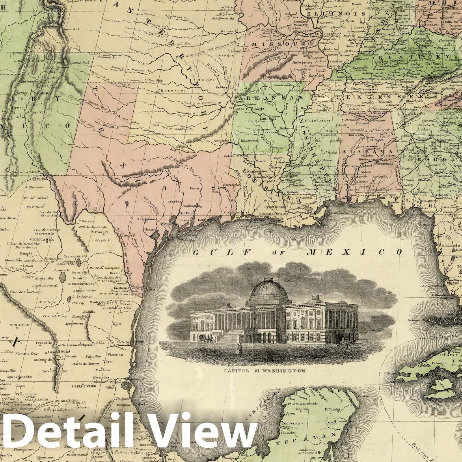 United States - Railroad Map, 1852 - Historical Map Print