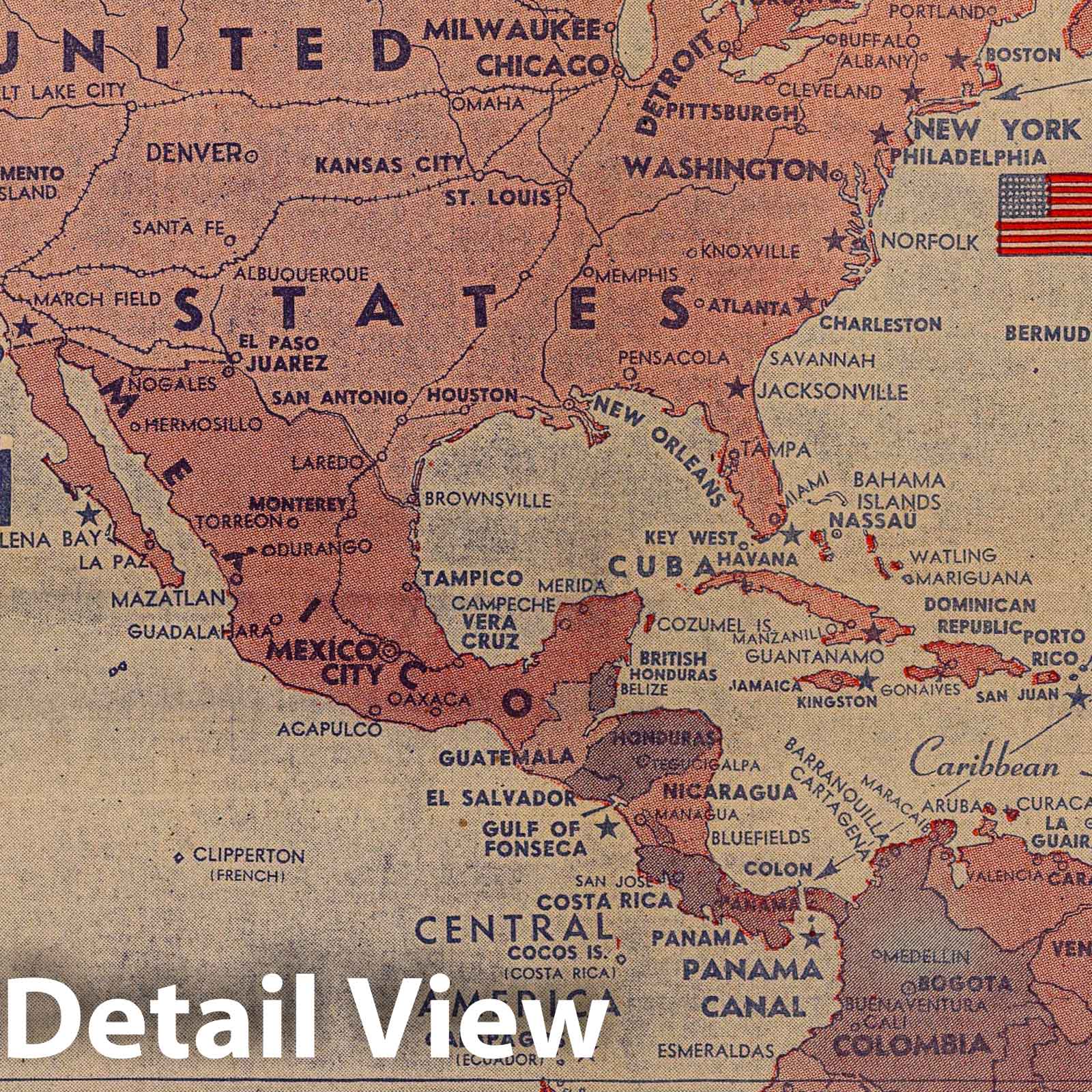 World War II: Allied Occupation Zones, Europe - Military Map, 1945