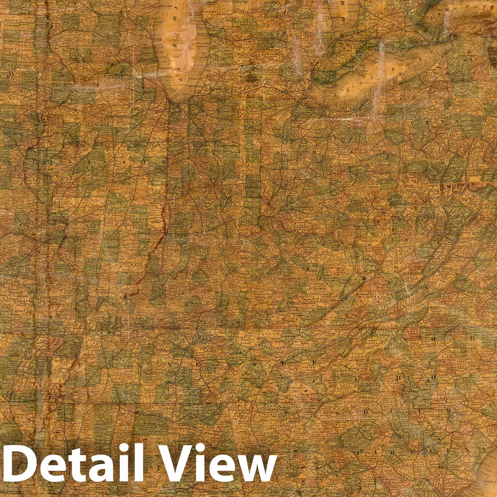 United States, Canada and New Brunswick - River Map, 1864 - Historical Map Print