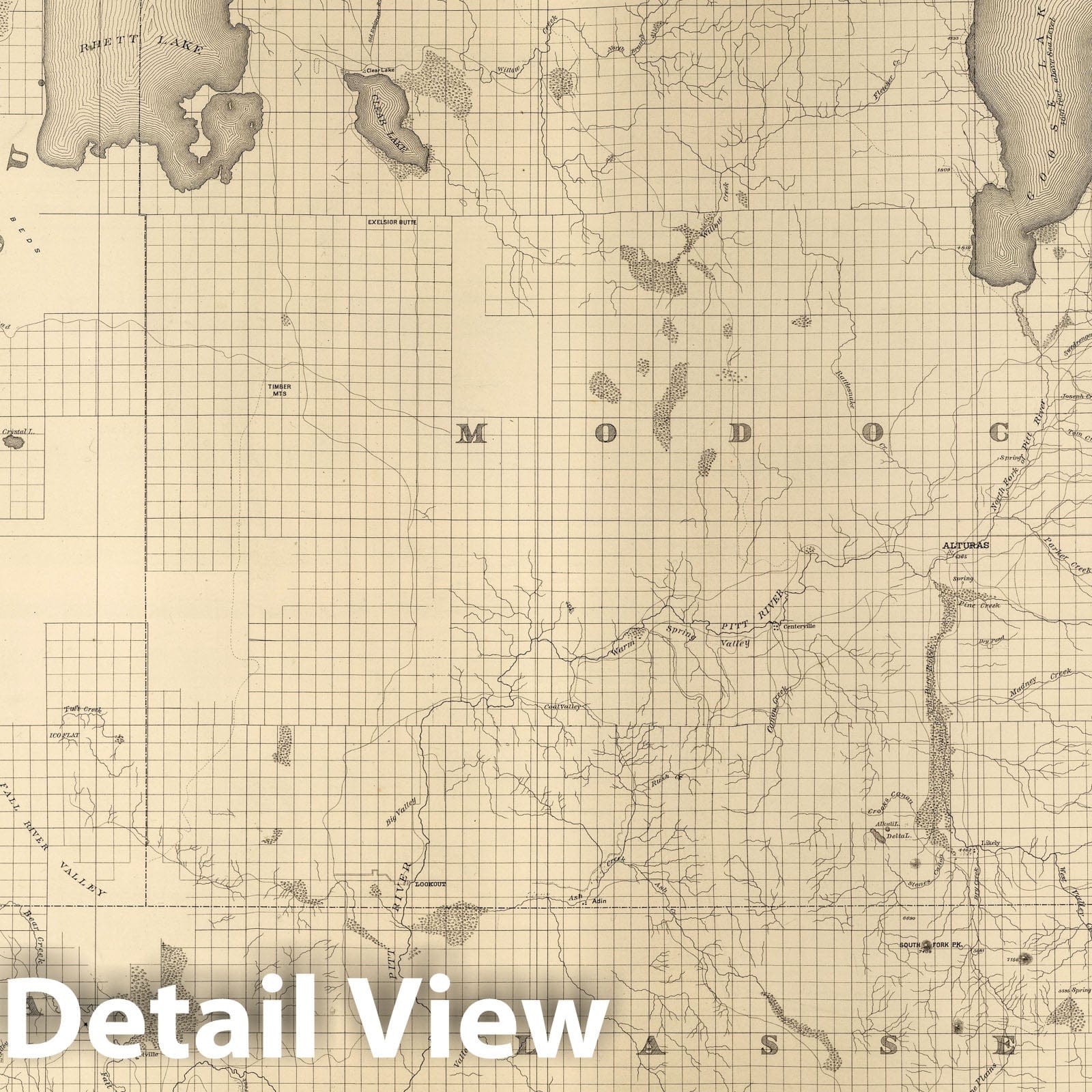 Northern California: Siskiyou and Modoc Counties - Sheet 2, 1884 Topographic Map