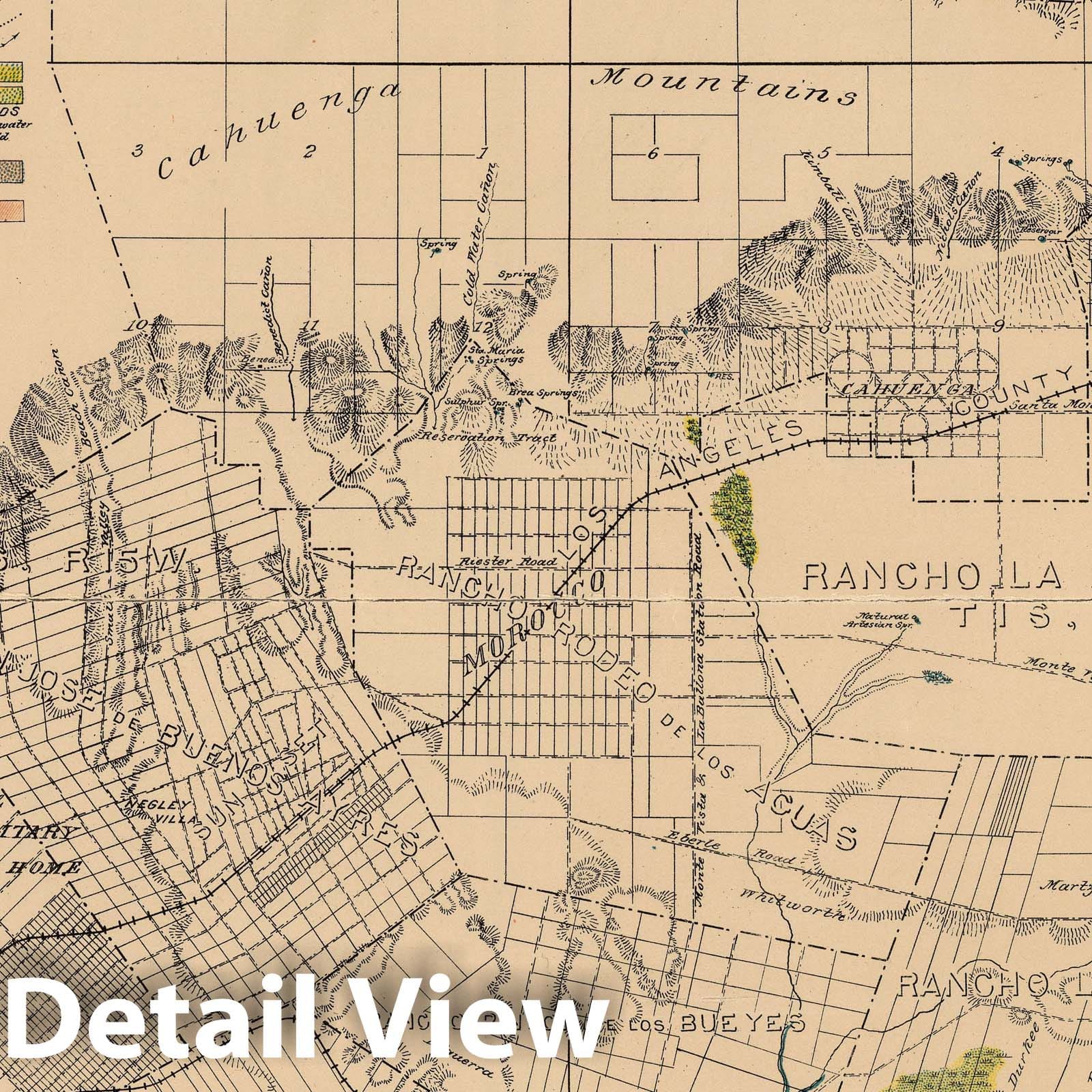 Santa Monica, Los Angeles County, California - Railroad Map, 1888