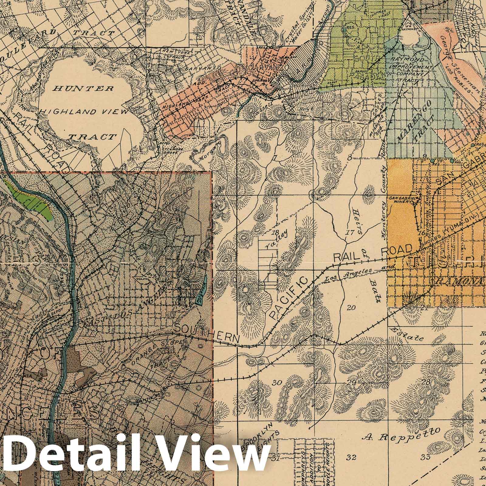 Los Angeles and San Bernardino Counties - Irrigation Map, 1888