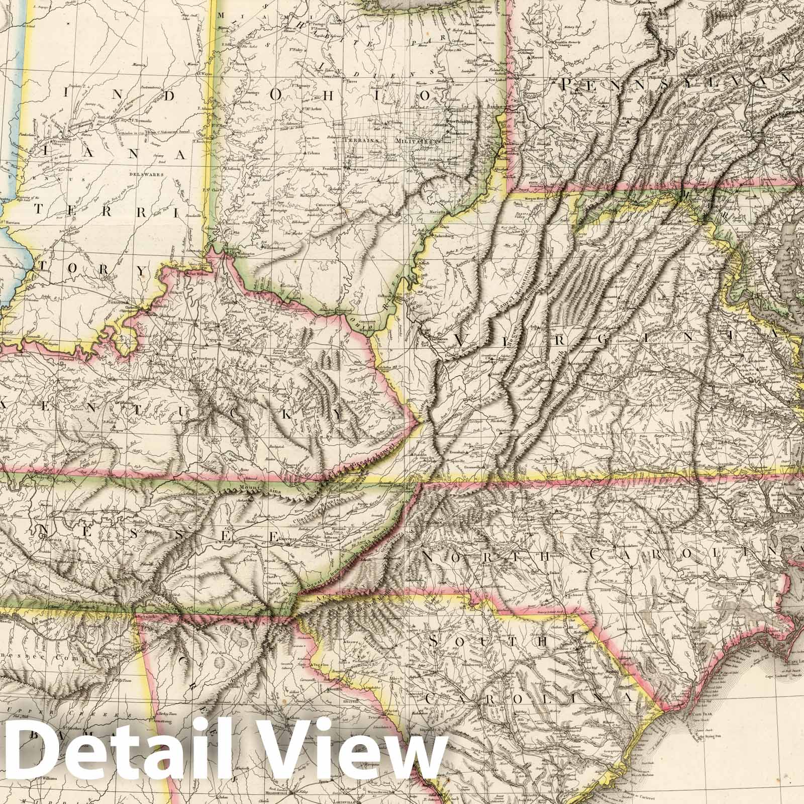 United States of North America, 1820 - Historical Map Print