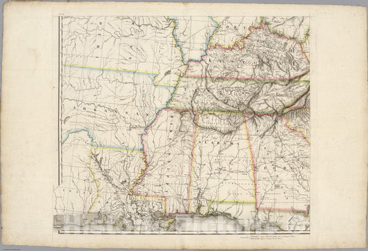 Historic Map : Sheet 3: United States of Nth. America. 1820 - Vintage Wall Art