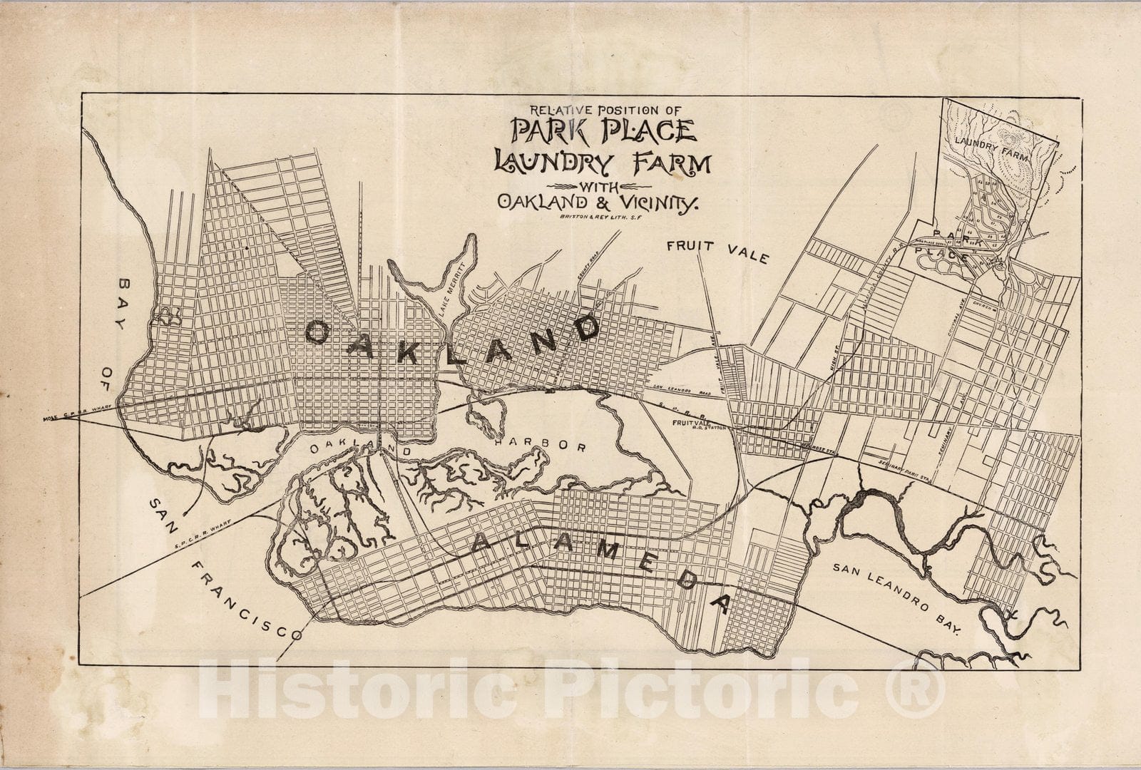 Historic Map : Real Estate, Park Place, Formerly Known As Laundry Farm 1888 v1