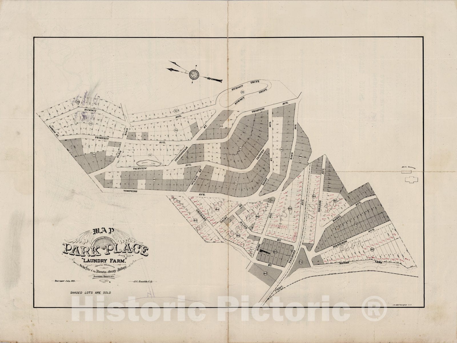 Historic Map : Real Estate, Park Place, Formerly Known As Laundry Farm 1888 v2