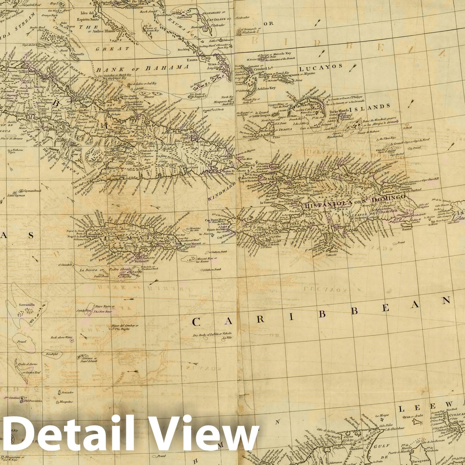 West Indies 1793 Historical Map Print