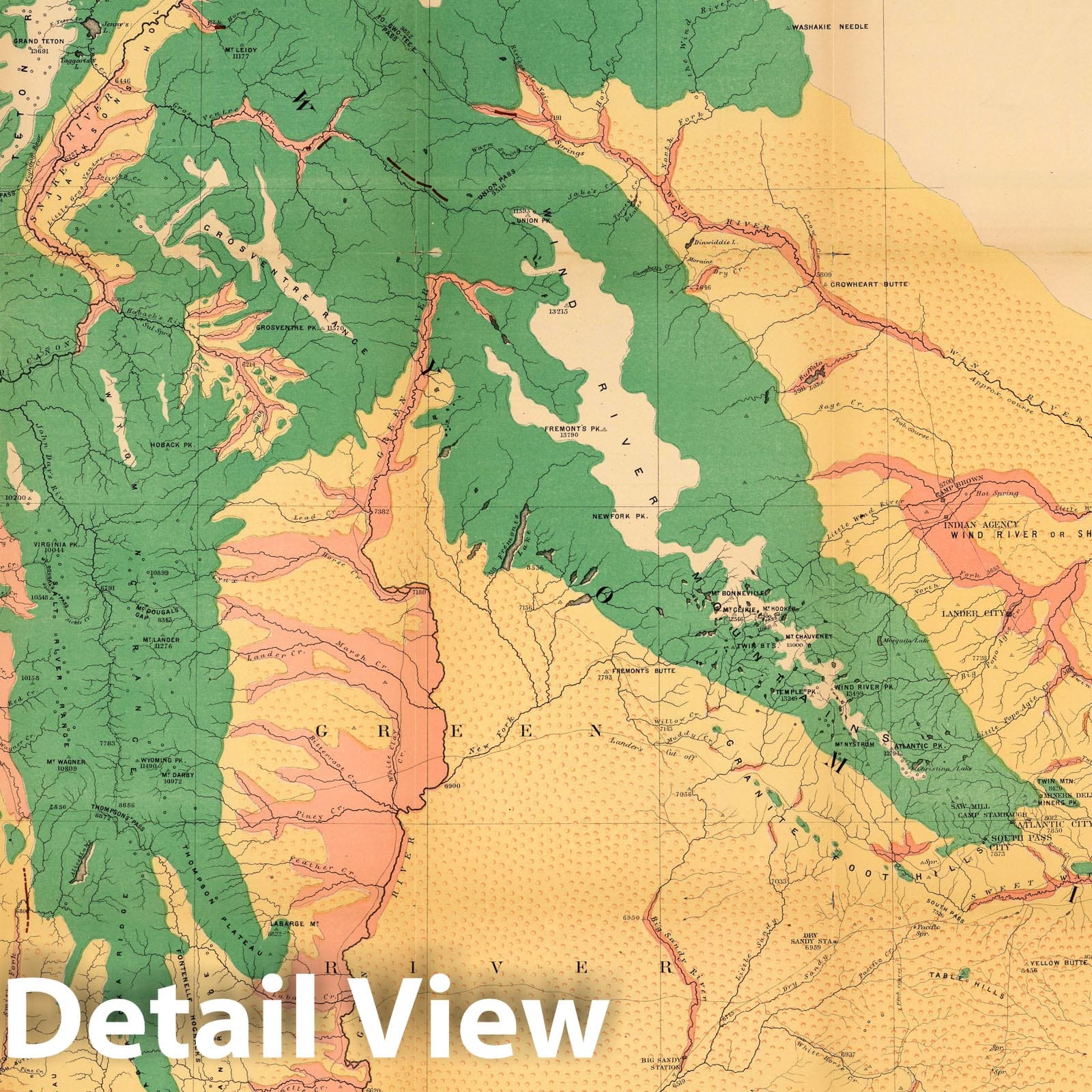 Wyoming, Idaho and Utah - Economic Map, 1879