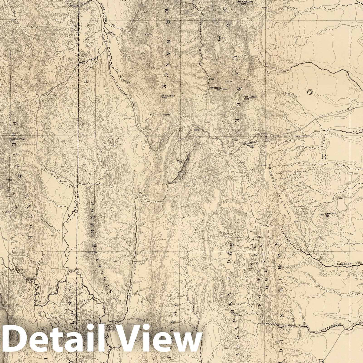 Western Wyoming, Southeastern Idaho and Northeastern Utah - Geologic Map, 1877