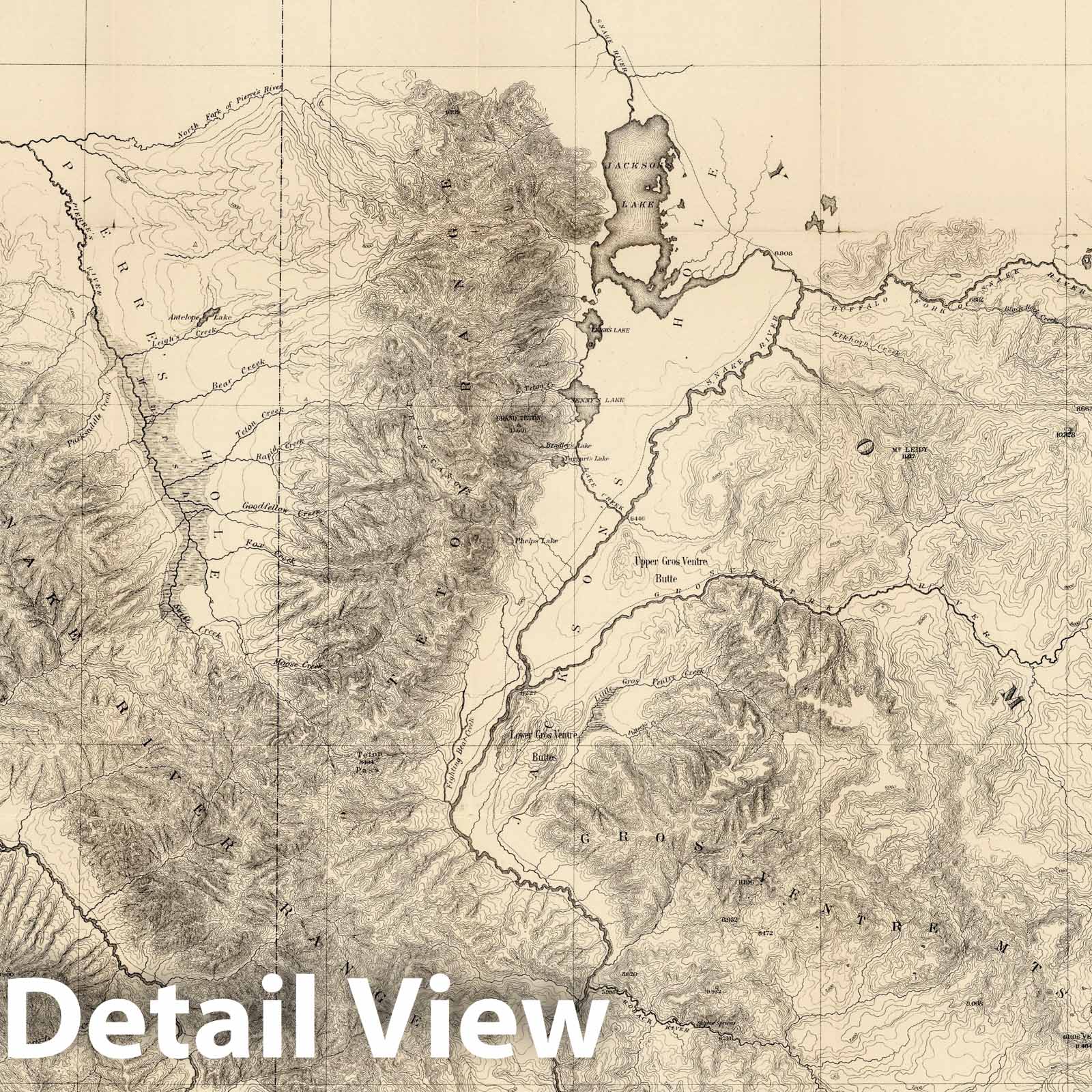 Western Wyoming and Southeastern Idaho - Geologic Map, 1878