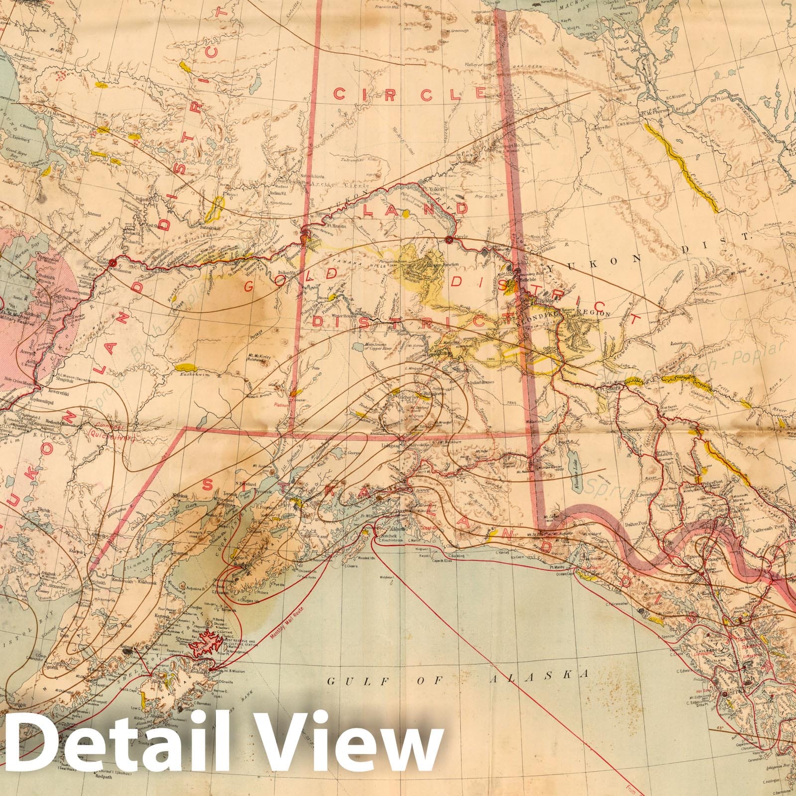 Alaska - Geologic Map, 1898 - Historical Topographic Map Print