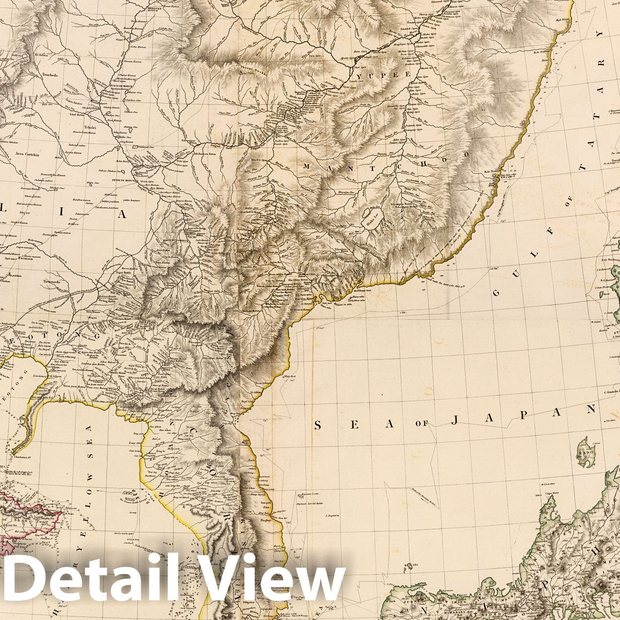 Japan, Kuril Islands, and Northeastern Asia - Road Map, 1818