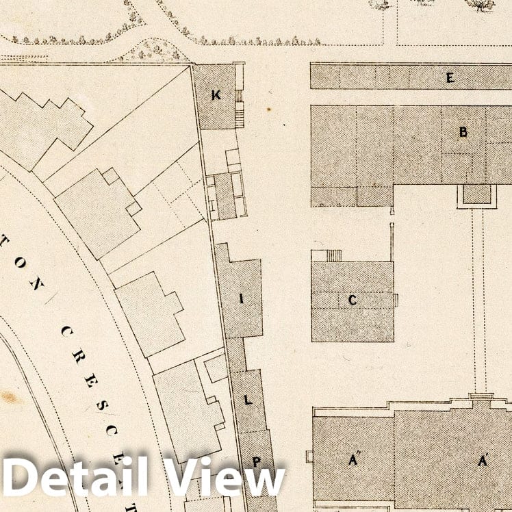 1857 Ordnance Survey Office Southampton - Historical Map Print