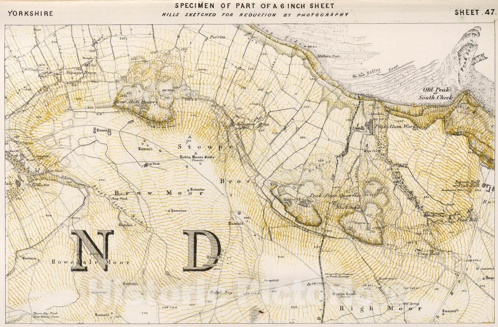 Historic Map : Survey Book, Specimen of part of a 6 inch sheet 1857 - Vintage Wall Art