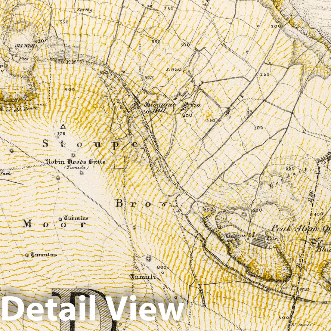 Yorkshire, England - Ordnance Survey, 1857 - Historical Map Print