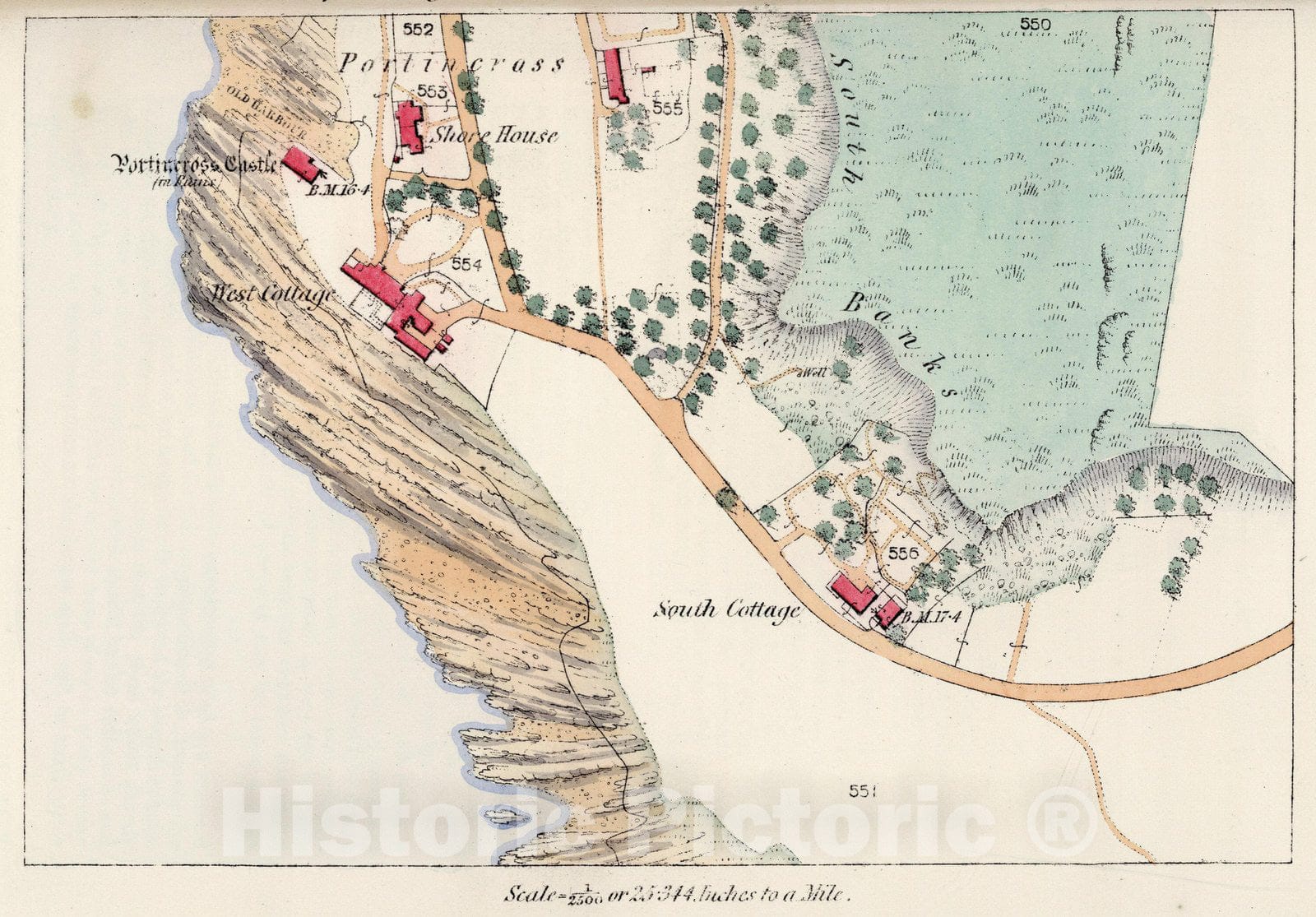 Historic Map : Survey Book, Specimen by the Anastatic process, transferred from a tracing 1857 - Vintage Wall Art