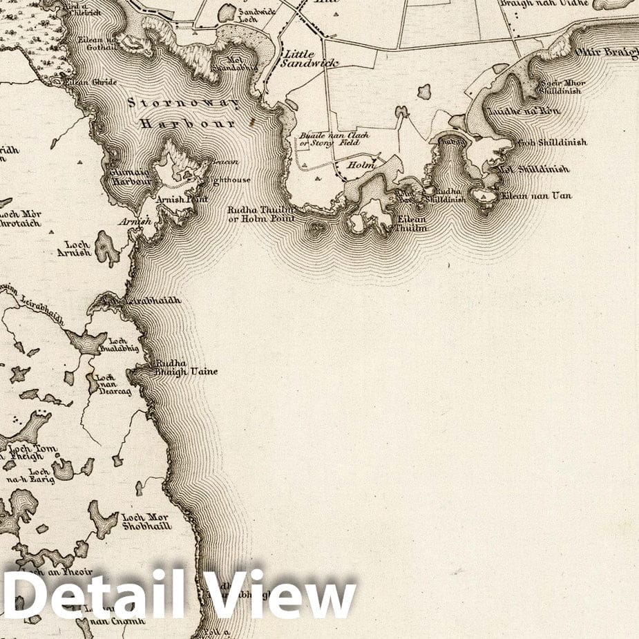 Lewis, Ross Shire, Scotland - Railroad Map, 1857 - Historical Map Print