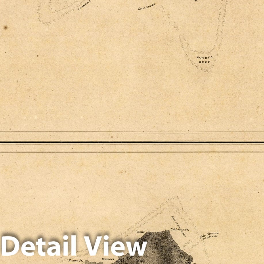 Fiji Islands Nautical Chart, 1840 - Historical Map Print