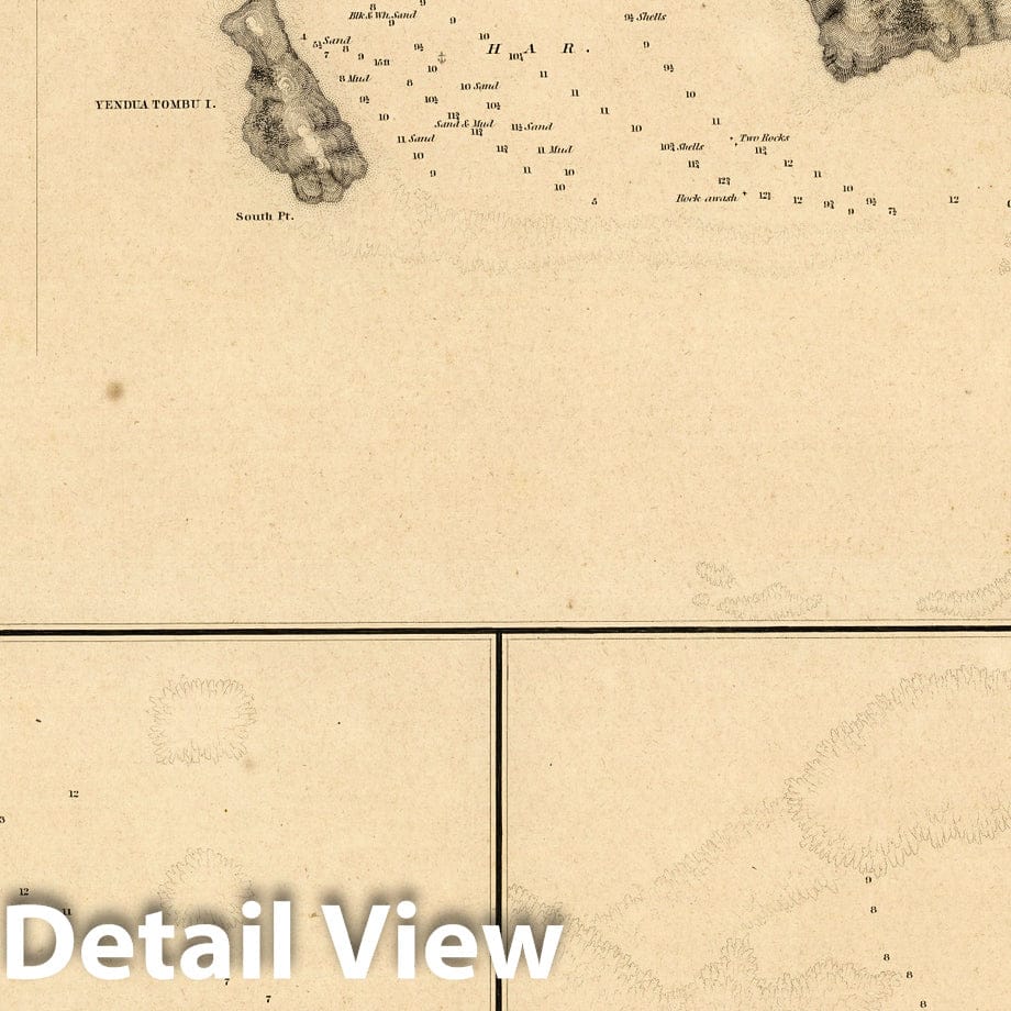 Fiji Islands Nautical Chart, 1840 - Historical Map Print