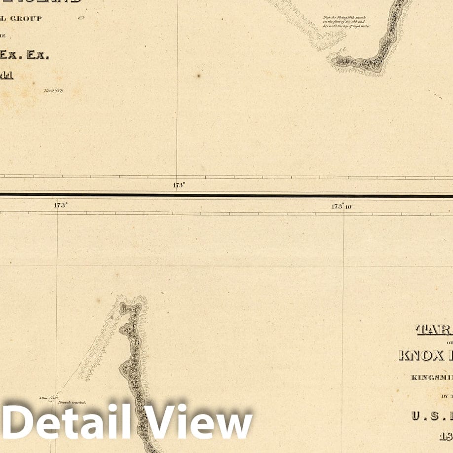 Apia and Tarawa, Kiribati - Nautical Chart, 1841