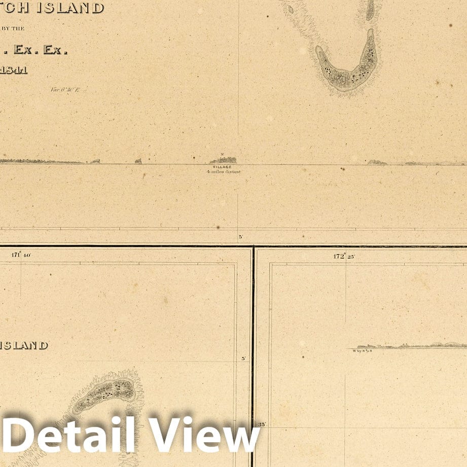 Fakaofo, Nukunonu Atoll, Oatafu - Nautical Chart, 1841
